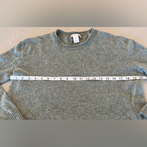 Rachel Zoe Cashmere Crew Neck Sweater 100% 2-ply Cashmere Green Women’s Size L - Picture 6 of 8